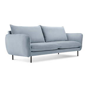 Svetlomodrá zamatová pohovka 160 cm Vienna – Cosmopolitan Design vyobraziť