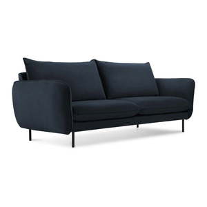 Tmavomodrá zamatová pohovka 160 cm Vienna – Cosmopolitan Design vyobraziť