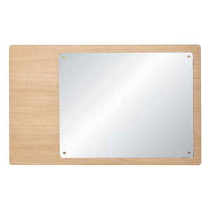 Nástenné zrkadlo s dreveným rámom 80x50 cm Split - Hübsch vyobraziť
