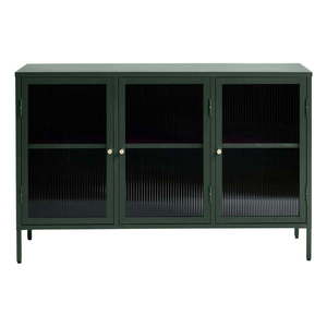 Zelená kovová vitrína Unique Furniture Bronco, výška 85 cm vyobraziť