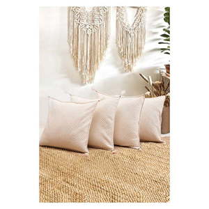 Obliečky na vankúše v súprave 4 ks z bio bavlny 43x43 cm Natural - Mila Home vyobraziť