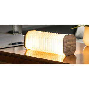 Hnedá LED stolová lampa so stmievačom (výška 3, 5 cm) Accordion – Gingko vyobraziť