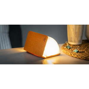 Oranžová LED stolová lampa s textilným tienidlom (výška 2, 5 cm) Booklight – Gingko vyobraziť