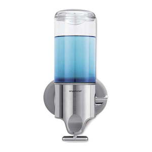 Nástenný dávkovač mydla z nerezovej ocele v striebornej farbe 440 ml - simplehuman vyobraziť