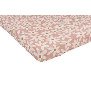 Napínacia bavlnená detská plachta do postieľky 80x160 cm Blush Daisies - Malomi Kids vyobraziť