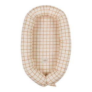 Béžové hniezdočko pre bábätko Camel Check - Malomi Kids vyobraziť
