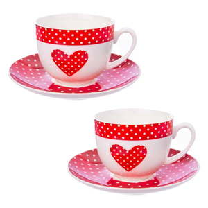 Červené porcelánové šálky v súprave 2 ks 280 ml - Orion vyobraziť