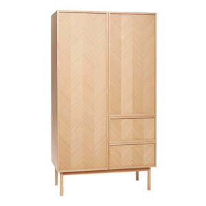 Šatníková skriňa z dubového dreva 100x180 cm Herringbone - Hübsch vyobraziť