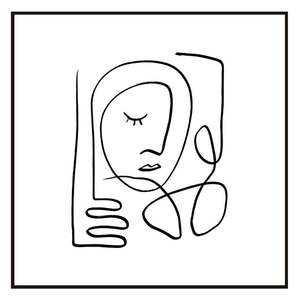 Obraz 50x50 cm Linear Face – Styler vyobraziť