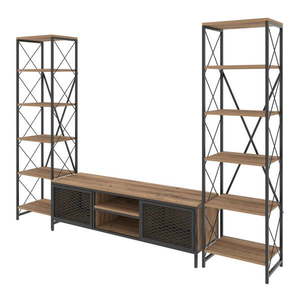 Antracitovosivá/prírodná TV súprava 150x47 cm Maxim – Kalune Design vyobraziť