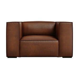 Koňakovohnedé kožené kreslo Madame - Windsor & Co Sofas vyobraziť