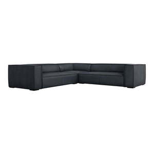 Tmavomodrá kožená rohová pohovka (variabilná) Madame – Windsor & Co Sofas vyobraziť