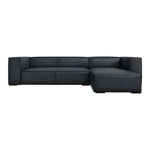 Tmavomodrá kožená rohová pohovka (pravý roh) Madame – Windsor & Co Sofas vyobraziť