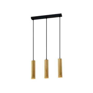 Závesné svietidlo s kovovým tienidlom v čierno-zlatej farbe 6x46 cm Tubo - Candellux Lighting vyobraziť