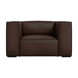 Tmavohnedé kožené kreslo Madame - Windsor & Co Sofas vyobraziť