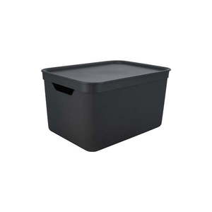 Plastový úložný box s vekom Deco - Rotho vyobraziť