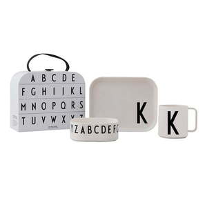3-dielna detská jedálenská súprava s kufríkom Design Letters Classics K vyobraziť