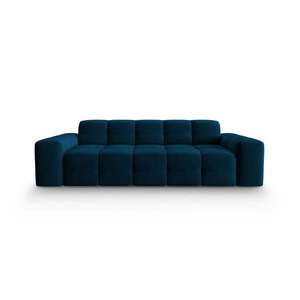 Tmavomodrá zamatová pohovka 222 cm Kendal - Micadoni Home vyobraziť
