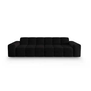 Čierna zamatová pohovka 255 cm Kendal - Micadoni Home vyobraziť