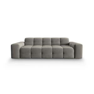 Sivá zamatová pohovka 222 cm Kendal - Micadoni Home vyobraziť