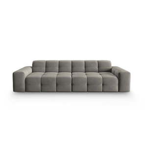 Sivá zamatová pohovka 255 cm Kendal - Micadoni Home vyobraziť