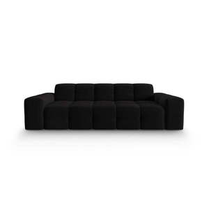 Čierna zamatová pohovka 222 cm Kendal - Micadoni Home vyobraziť