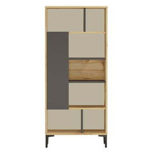 Sivá/prírodná knižnica 72x163 cm Eugene - Kalune Design vyobraziť