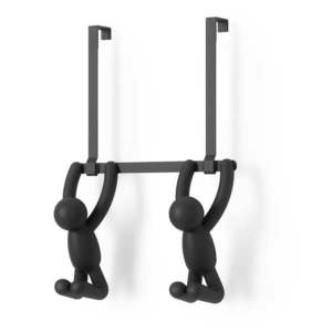 Čierny plastový vešiak na dvere 22 cm Buddy - Umbra vyobraziť