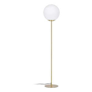 Stojacia lampa v zlatej farbe so skleneným tienidlom (výška 150 cm) Mahala - Kave Home vyobraziť