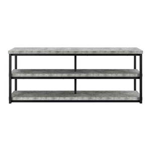 Sivý TV stolík v dekore betónu 160x64 cm Ashlar - Støraa vyobraziť