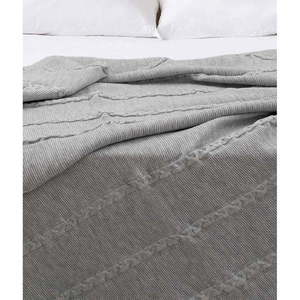 Sivý pléd 150x200 cm Trenza – Oyo Concept vyobraziť