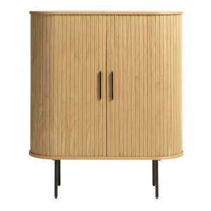 Skrinka v dekore duba s posuvnými dverami v prírodnej farbe 100x118 cm Nola – Unique Furniture vyobraziť
