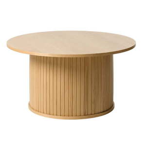 Okrúhly konferenčný stolík v dekore duba v prírodnej farbe ø 90 cm Nola – Unique Furniture vyobraziť