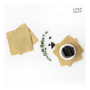 Žlté látkové obrúsky v súprave 4 ks - Linen Tales vyobraziť