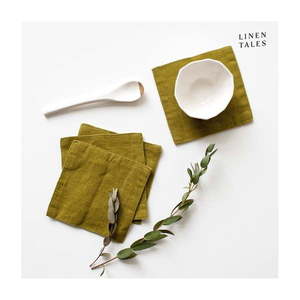 Khaki látkové obrúsky v súprave 4 ks - Linen Tales vyobraziť