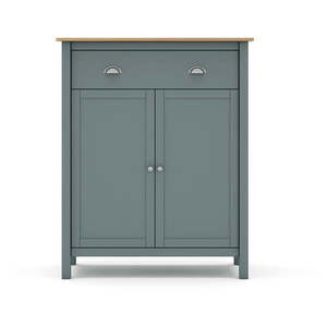 Komoda sivozelená z borovicového dreva 90x110x40 cm Misti – Marckeric vyobraziť