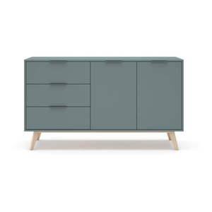 Komoda sivozelená 140x81x40 cm Pisco – Marckeric vyobraziť