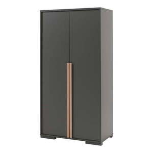 Tmavosivá detská šatníková skriňa 98x195 cm London – Vipack vyobraziť