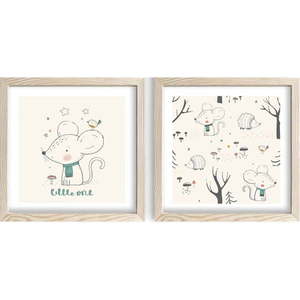 Detské obrázky v súprave 2 ks 33x33 cm Little One – Wallity vyobraziť