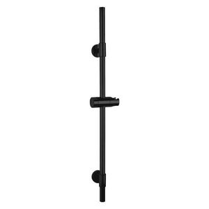 Čierna nástenná sprchová tyč z nerezovej ocele 66 cm Basic - Wenko vyobraziť