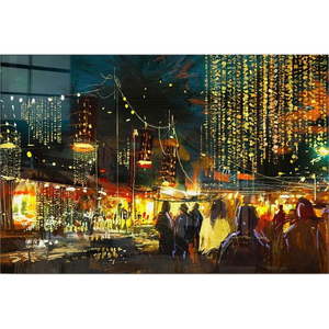 Sklenený obraz 100x70 cm City Street - Wallity vyobraziť