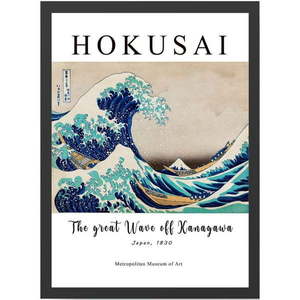 Obraz 35x45 cm Hokusai – Wallity vyobraziť