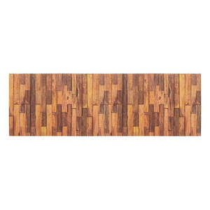 Hnedá plastová kúpeľňová predložka 65x200 cm Lambris – Wenko vyobraziť