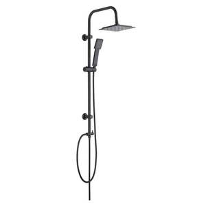 Matne čierny sprchový set z nerezovej ocele 101 cm Cuadro - Wenko vyobraziť