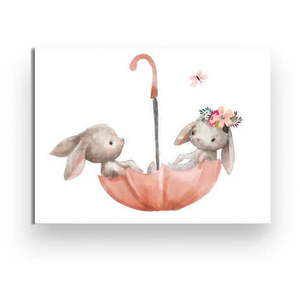 Detský obrázok 40x30 cm Bunnies – Wallity vyobraziť