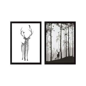 Obrazy v súprave 2 ks 34x44 cm Deer – Wallity vyobraziť