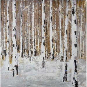 Ručne maľovaný obraz 70x70 cm Birch Wood – Wallity vyobraziť