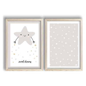 Detské obrázky v súprave 2 ks 38x53 cm Sweet Dreams – Wallity vyobraziť