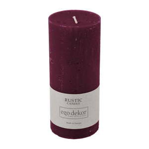 Vínovočervená sviečka Rustic candles by Ego dekor Rust, doba horenia 58 h vyobraziť