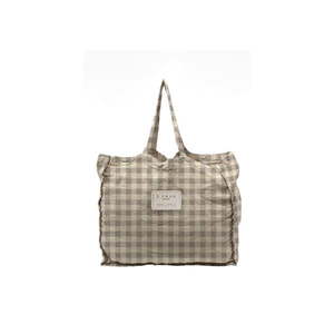 Látková taška Really Nice Things Linen Bag Grey Vichy vyobraziť